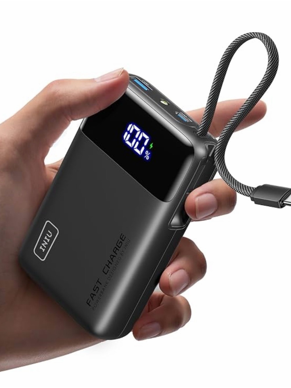 45W Fast Charge Portable Power Bank - Black